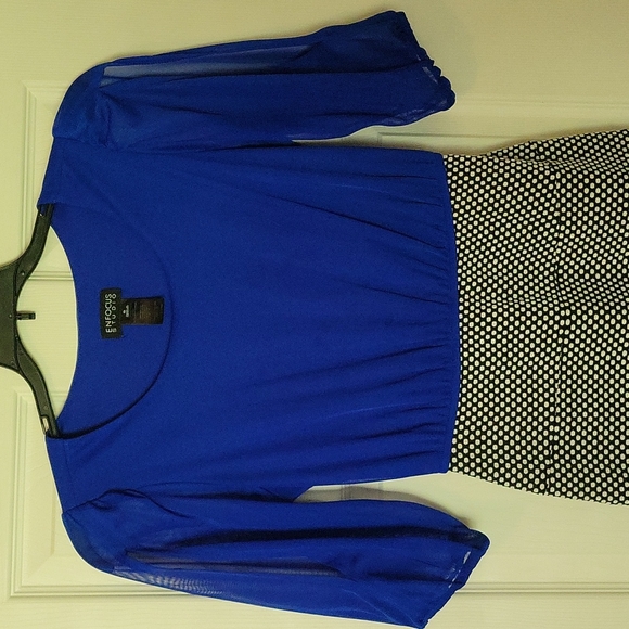 Women's Blue Fitted Dress size 6 - Picture 8 of 11